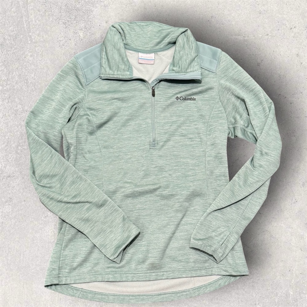 Columbia Fleece Pullover, Light Green, Size M